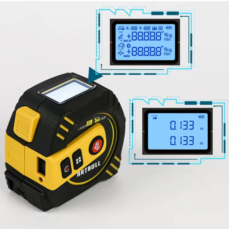 2in1 laser rangefinder and tape measure