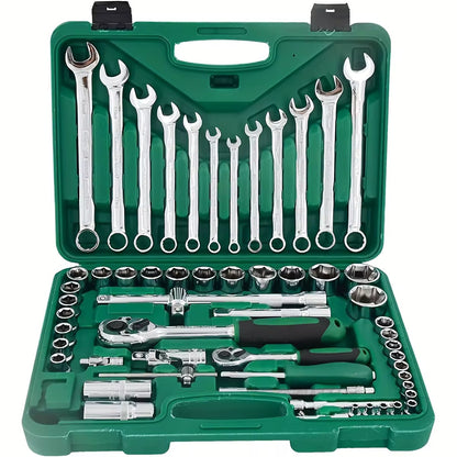 61-piece professional chrome tool set