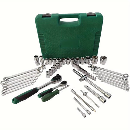 61-piece professional chrome tool set