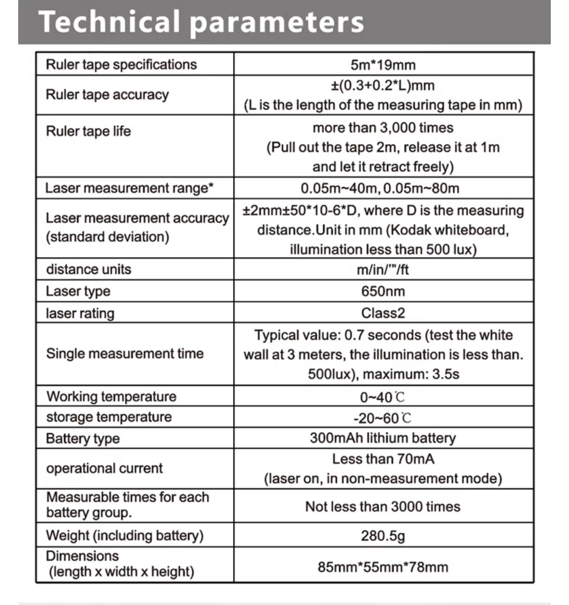 2in1 laser rangefinder and tape measure